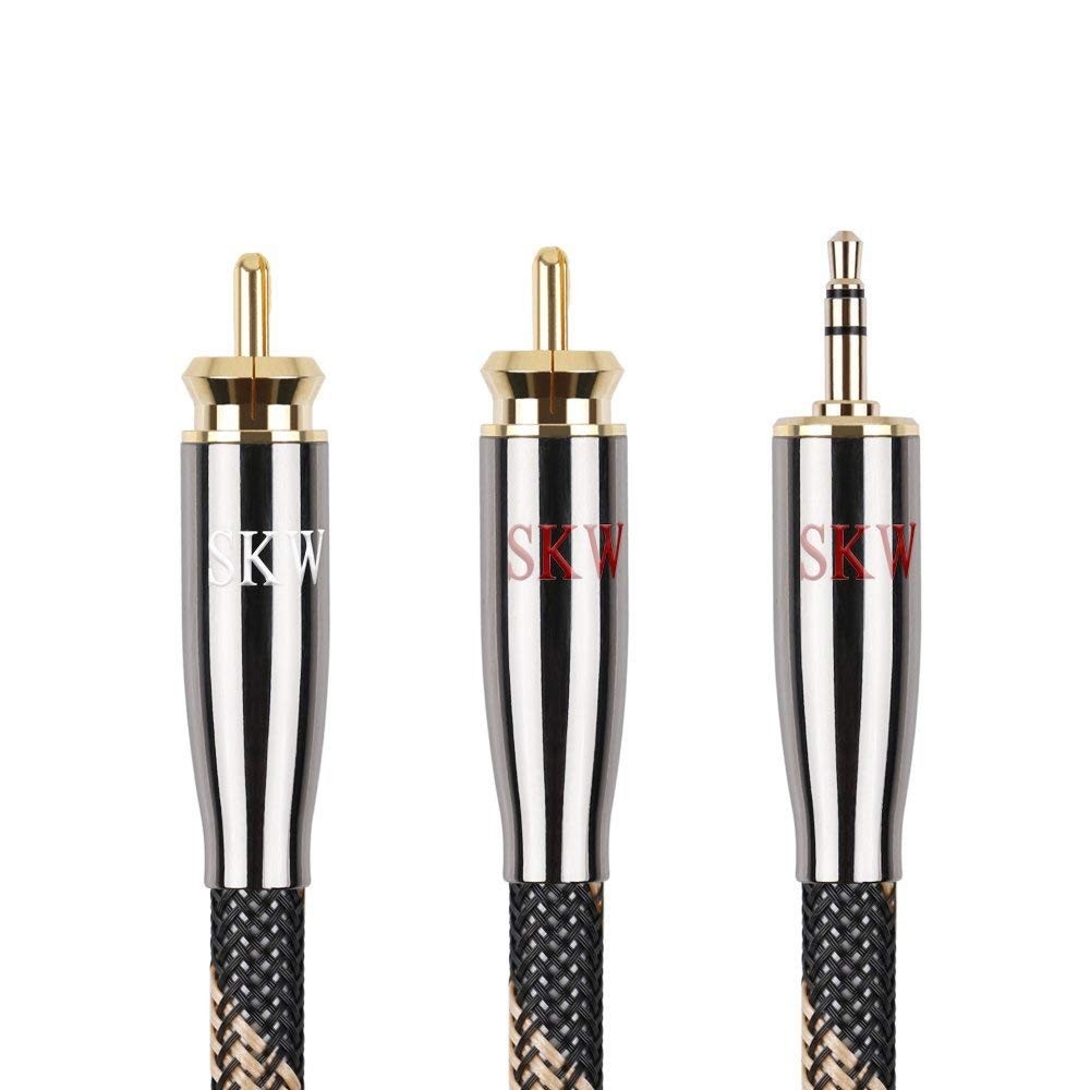 Cabo SKW 3.5mm para 2 RCA: Som Puro e Conexão Impecável para Seu Áudio