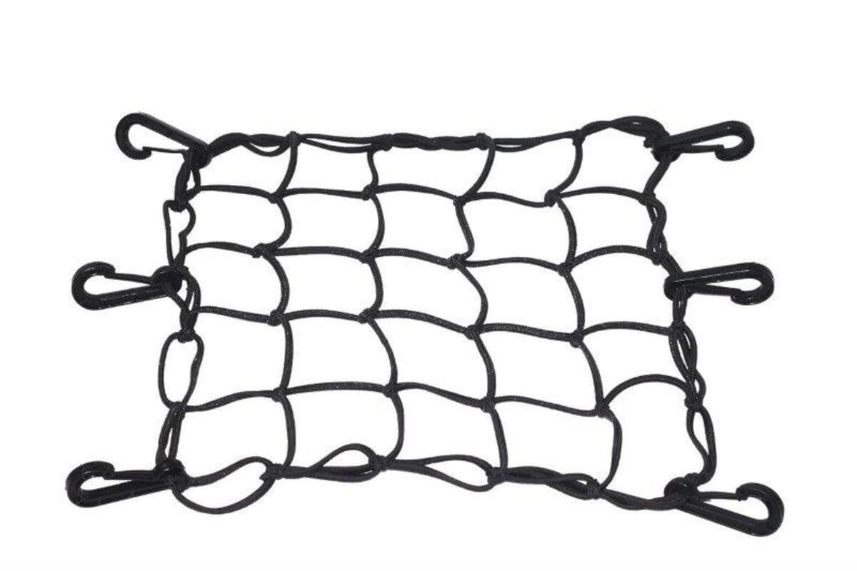 Rede Elástica Aranha 35x35cm para Moto e Bike: Transporte Seguro de Capacete e Objetos