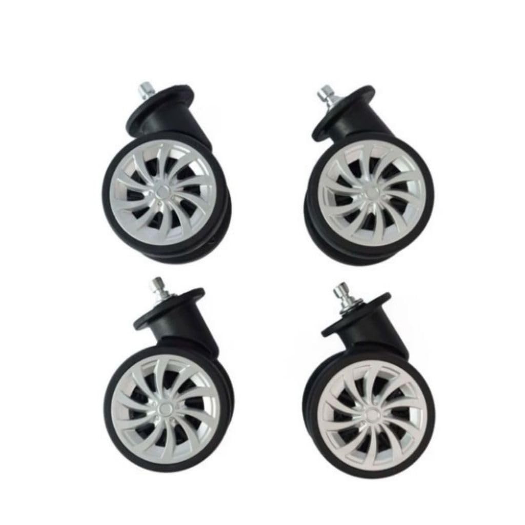 Rodinhas para Móveis com Rotação 360° - Kit 4 Rodas Universais Pretas com Rolamento