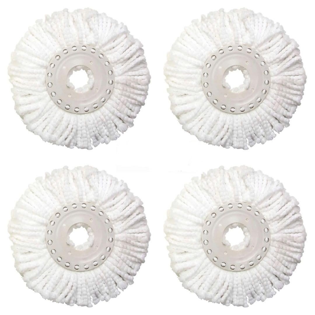 Kit 4 Refis de Microfibra 16cm para Mop Giratório Perfect Pro e Move 360 - Limpeza Profunda e Prática