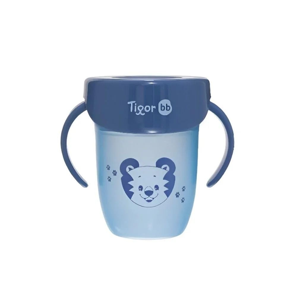 Copo 360º com Alça Infantil Tigor BB Little 220ml - Seguro e Prático para Bebês