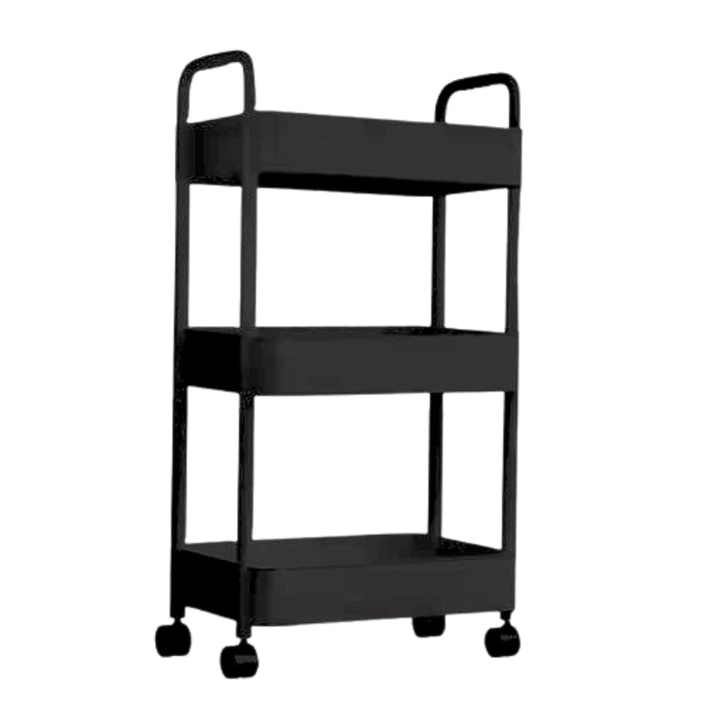 Carrinho Organizador Multiuso com 3 Prateleiras e Rodinhas 360° - Super Resistente até 30kg | Ideal para Cozinha, Banheiro, Escritório e Lavanderia