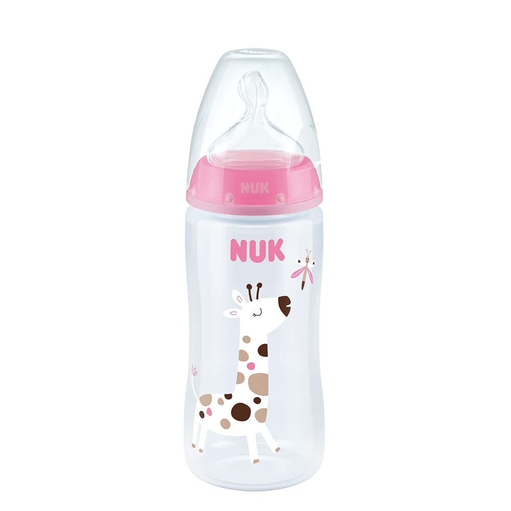 NUK Mamadeira com Controle de Temperatura 360ml Rosa - Segurança e Conforto para Bebês