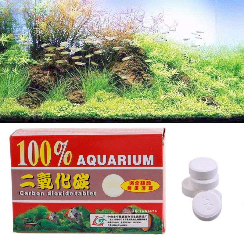 36pcs CO2 Pastilhas para Aquário - Alimente Plantas e Peixes com Segurança