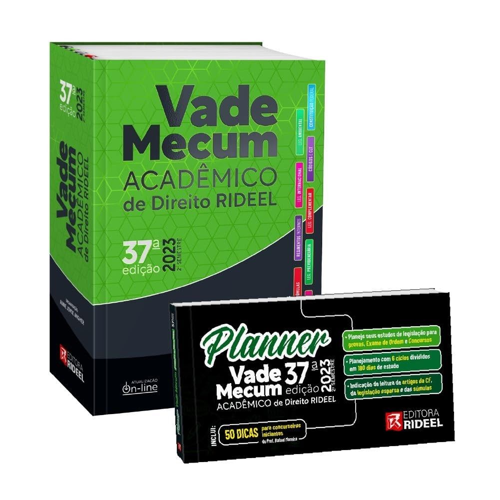 Vade Mecum Acadêmico Rideel 37ª Edição: Essencial para o Sucesso Jurídico + Planner de Estudos