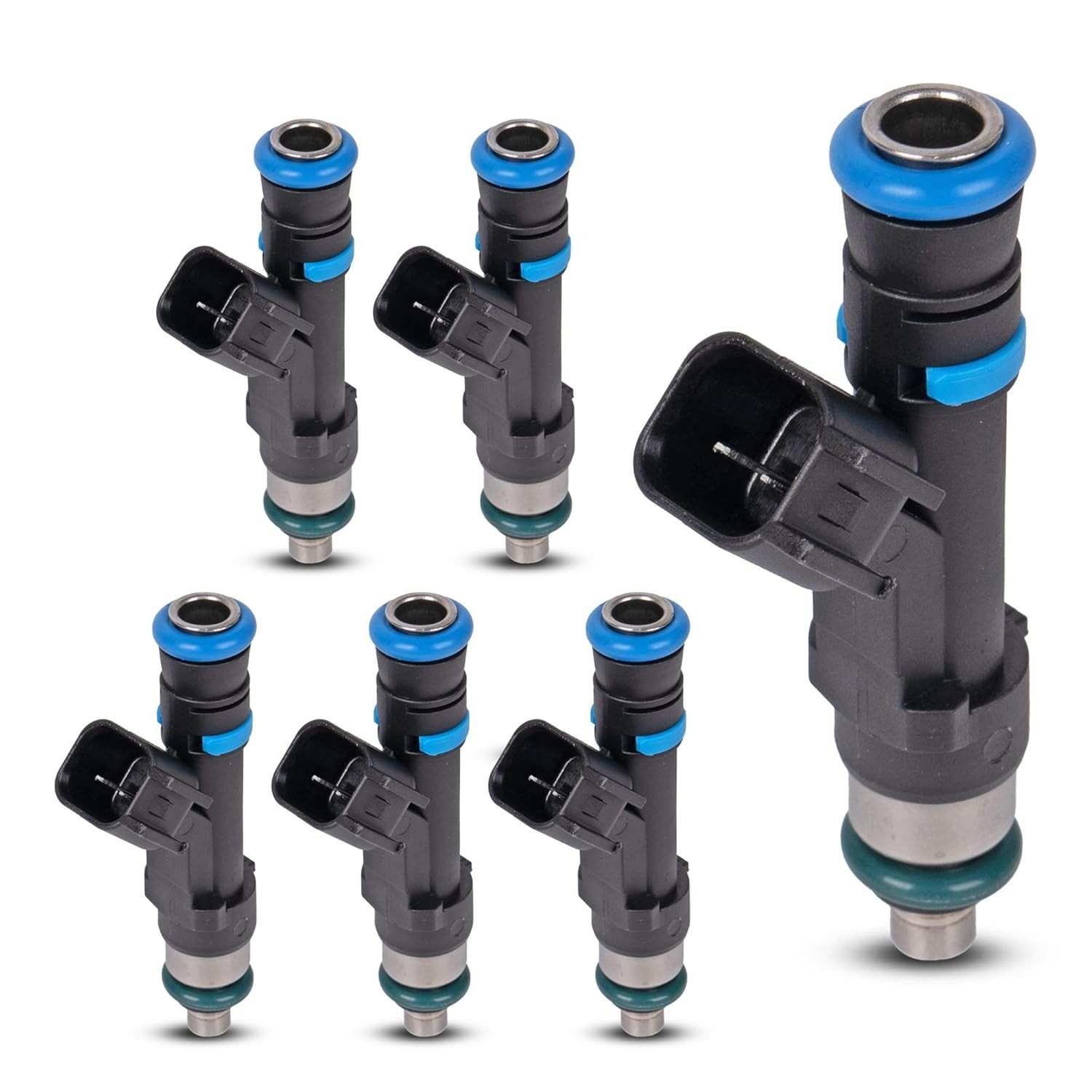 Conjunto de 6 Injetores de Combustível 3.7L V6 para Dodge Dakota, Durango, Nitro, Jeep Grand Cherokee, Liberty, Commander e Mitsubishi Raider Ram 1500 - Substitui FJ474