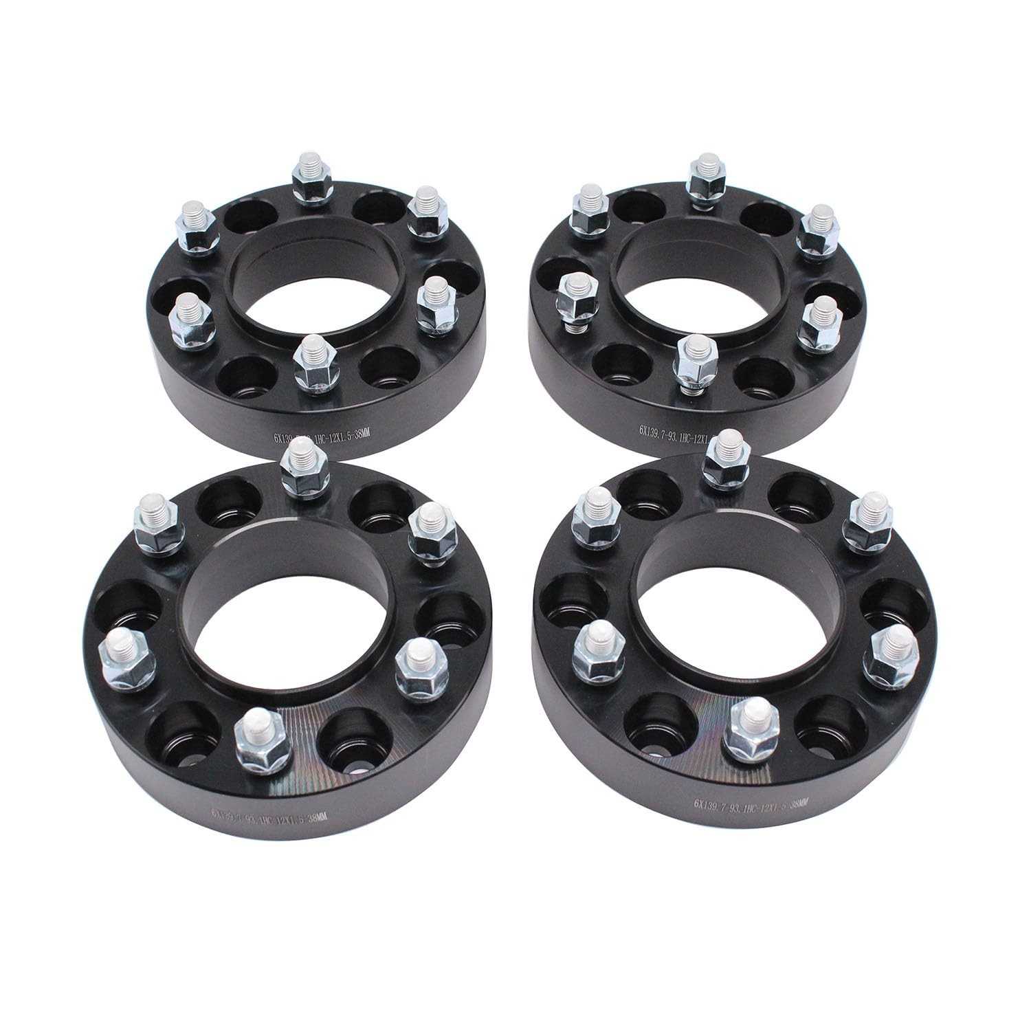 Espaçadores de Roda Alumínio 38mm 6x139.7mm para Ford Ranger (1998+) - Jogo com 4 Peças
