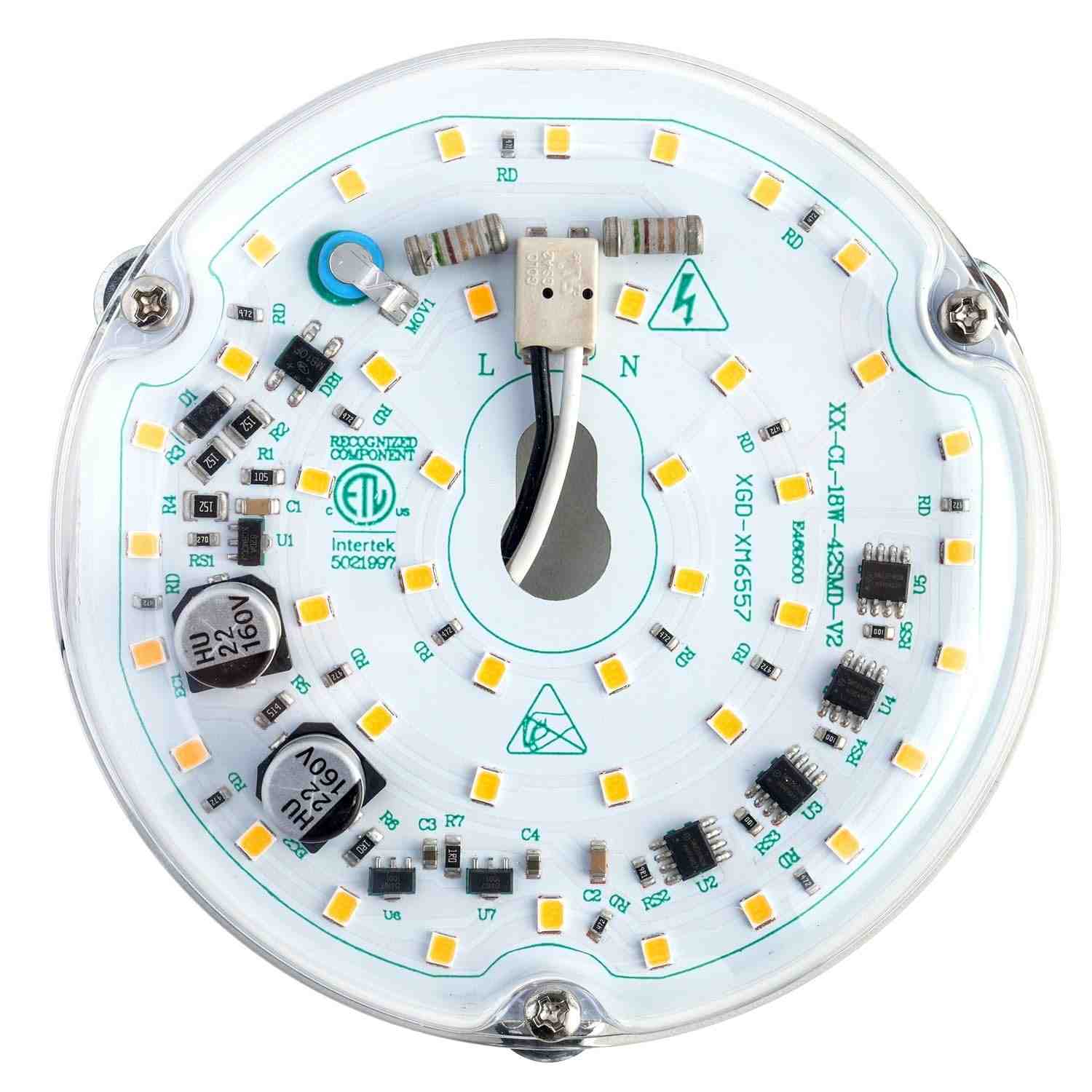 Kit Retrofit LED 3,93'' para Ventilador de Teto | 18W 3000K/6000K 1800Lm | Instalação Fácil e Iluminação Regulável