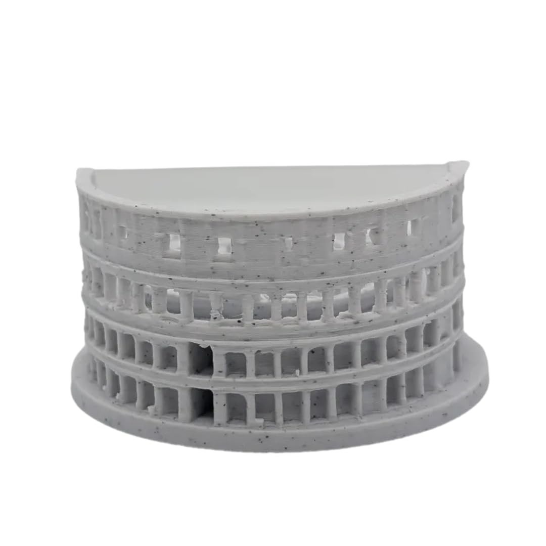 Coliseu de Roma 3D Moderno em Branco - Decoração Elegante com Toque Histórico