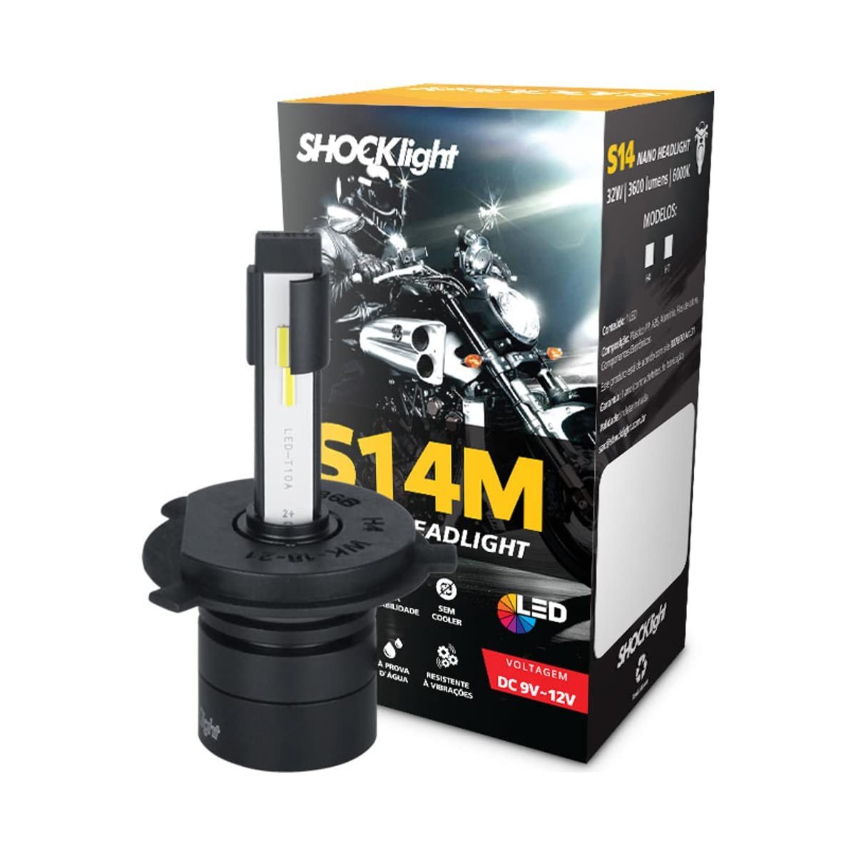 Lâmpada Superled 3D Moto H4 Shocklight: Iluminação Potente e Visibilidade Superior