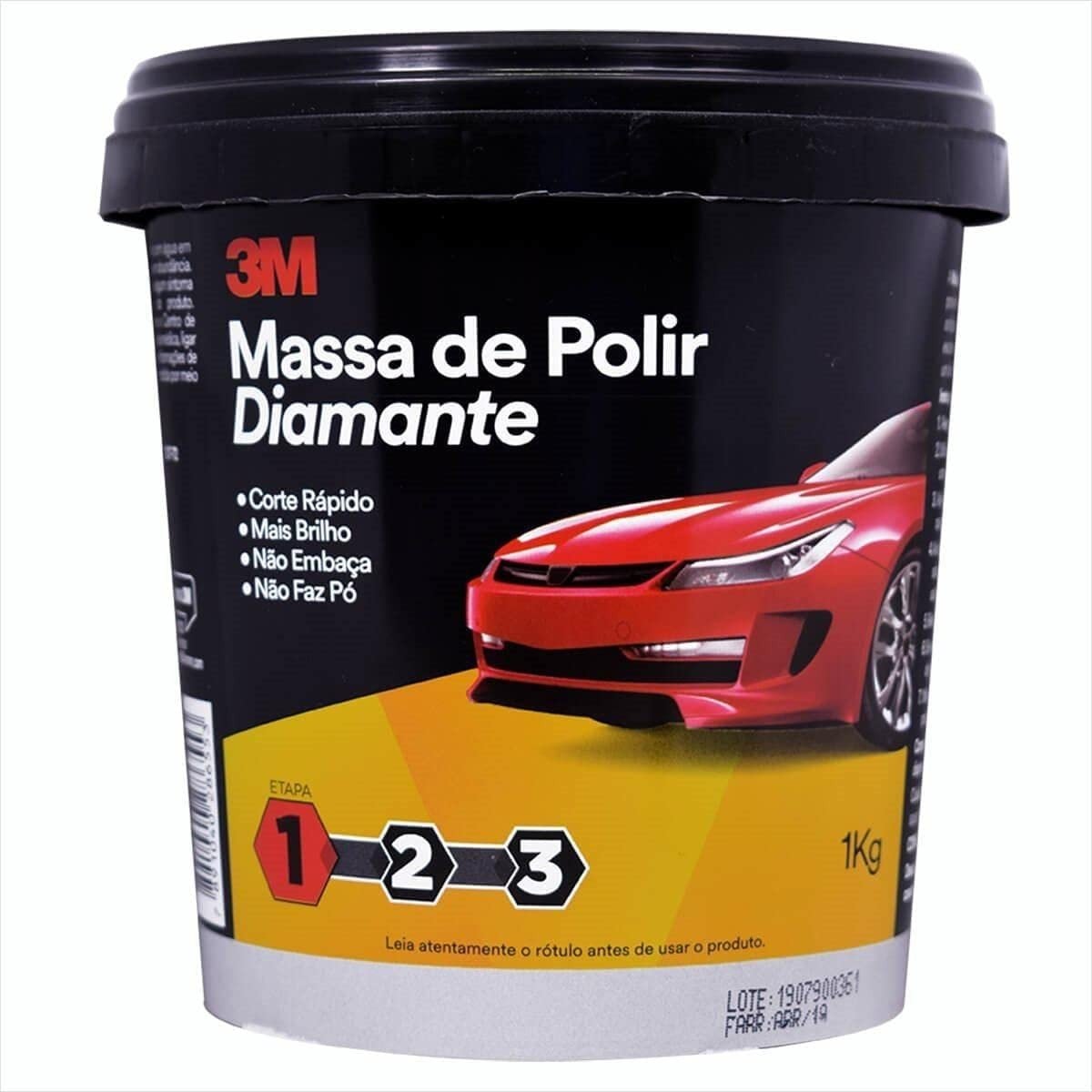 Massa de Polir Diamante 3M 1kg: Brilho Impecável e Proteção Duradoura