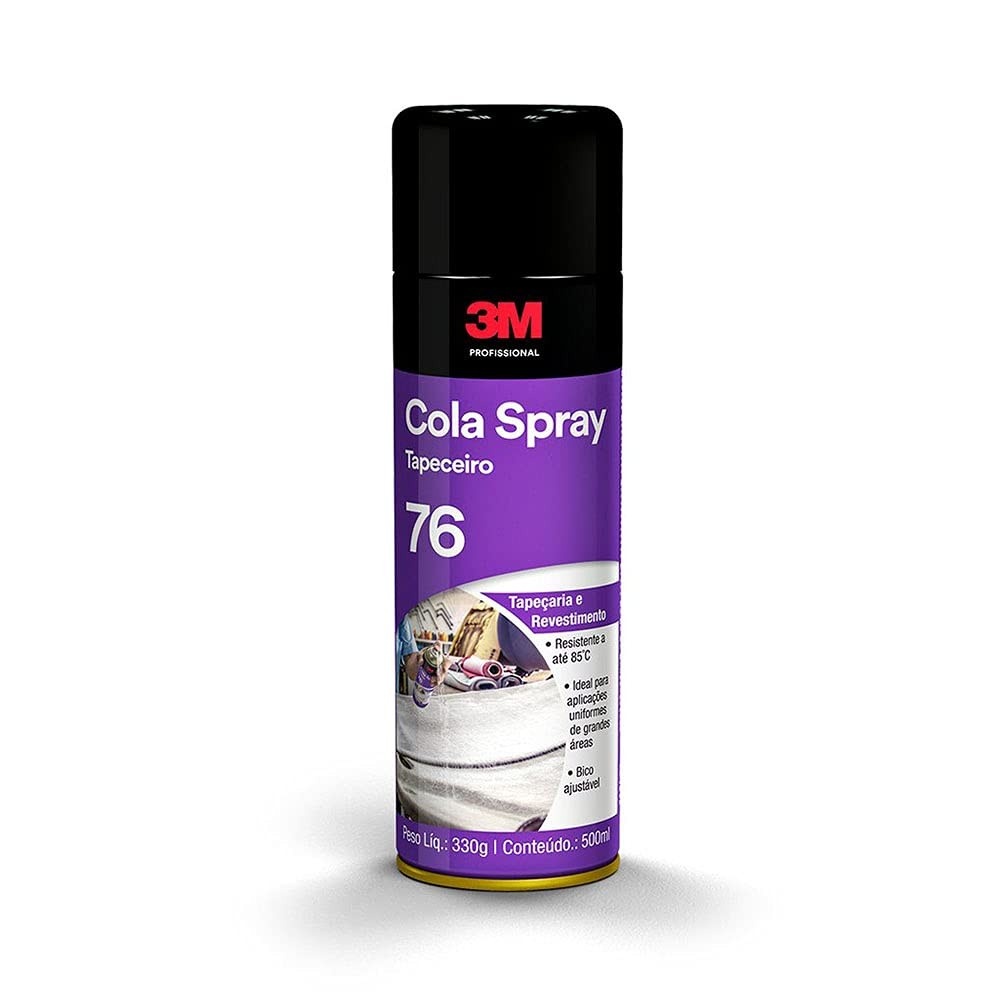 Adesivo Spray 3M 76: Cola de Contato Industrial para Tapeçaria e Aplicações Diversas