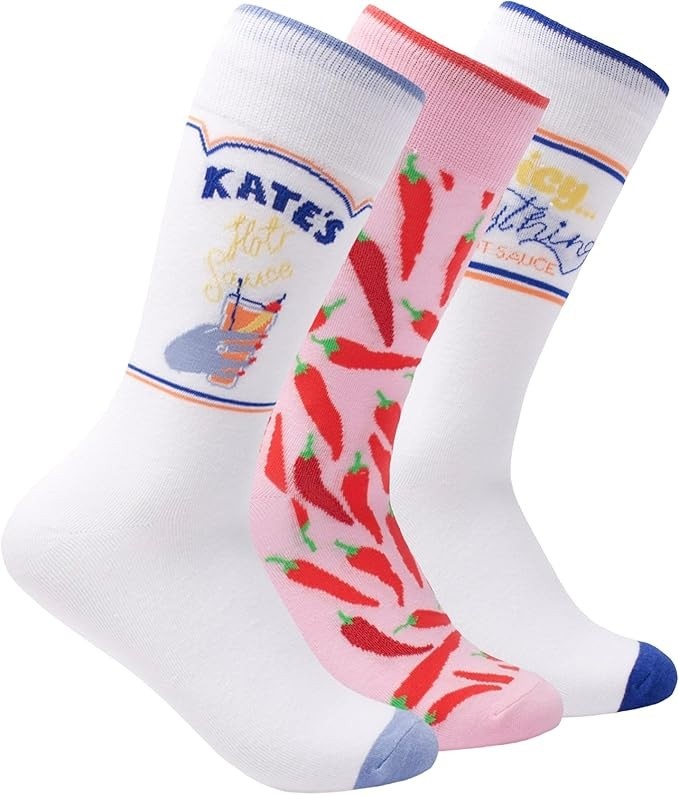 kate spade new york 3PK KSNY HOT SAUCE CREW, Branco, 9-11