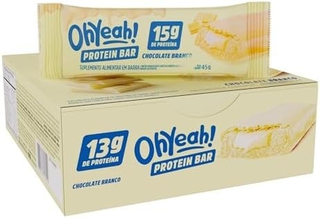 3VS Nutrition Barra de Proteína 45g Oh Yeah Sabor Chocolate Branco - Caixa C/ 12