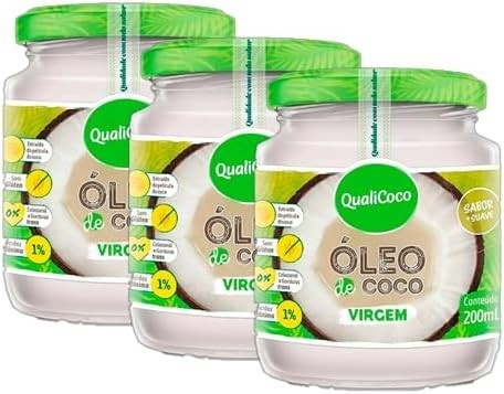 Kit 3X: Óleo de Coco Virgem Qualicoco 200ml