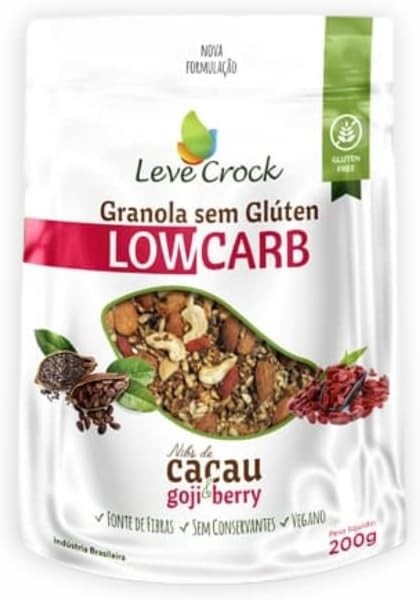 Kit 3X: Granola Nibs/Goji Berry Low Carb Leve Crock 200g