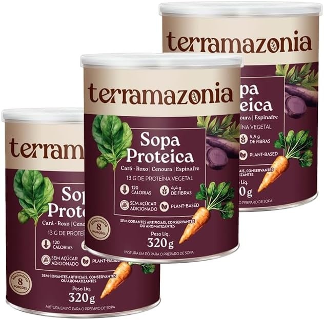 Kit 3X: Sopa Proteica Terramazonia 320g