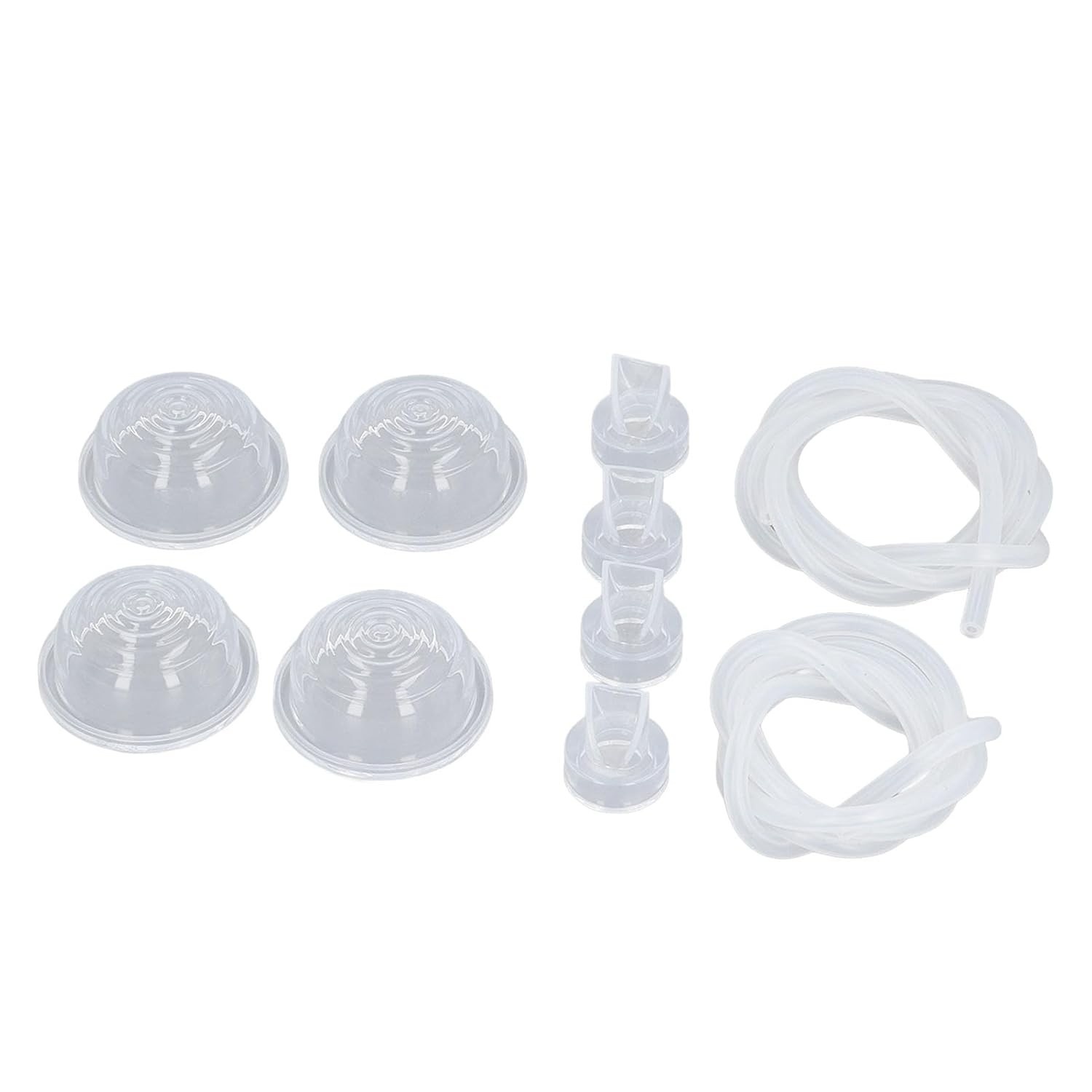 Conjunto Protetor de Peito Ainoli para Bomba Tira Leite - 4 Válvulas Bico de Pato + Flanges de Silicone Macio