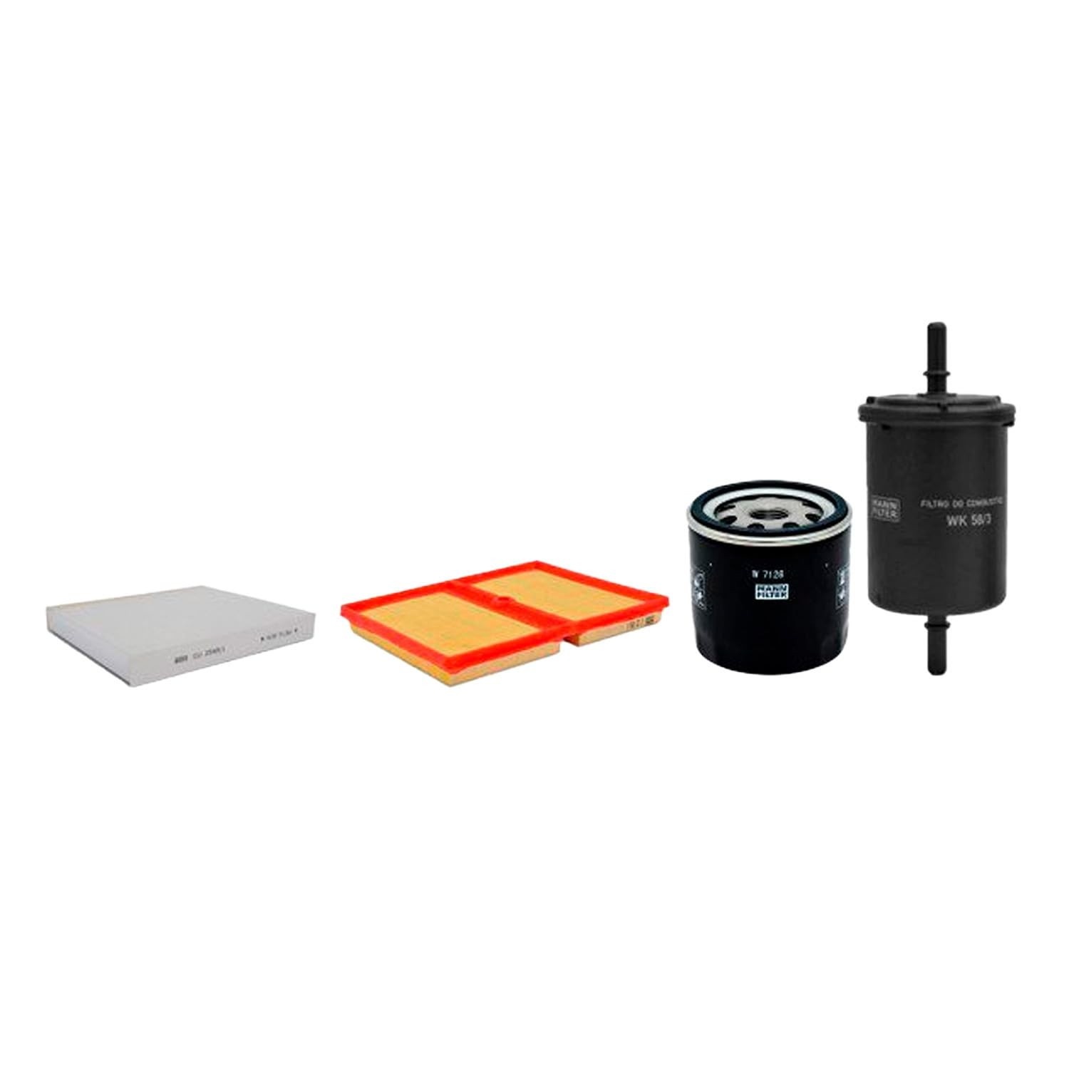 Kit Completo de Filtros Mann-Filter SP11064-4 para VW Polo e Virtus: Ar, Óleo, Combustível e Cabine