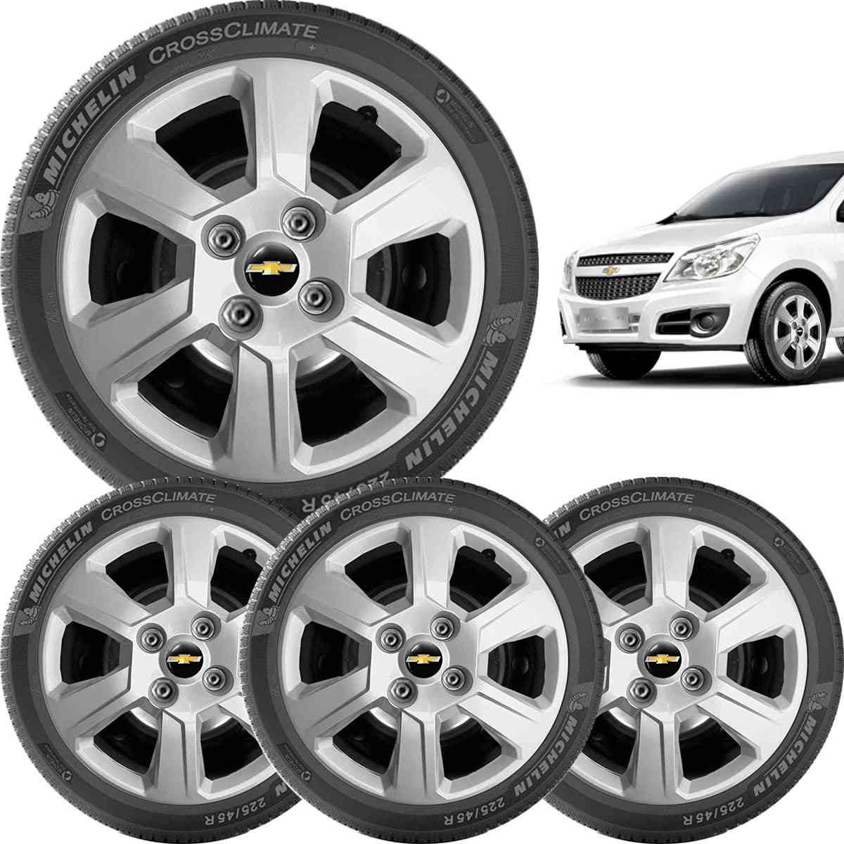 Kit 4 Calotas Esportivas Aro 15 - Corsa, Prisma e Montana (084cp)