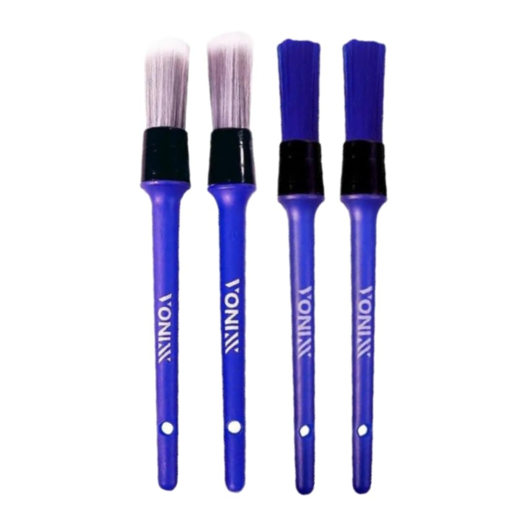 Kit 4 Pincéis Detalhamento Vonixx: Limpeza Profunda Interna e Externa (Nº10)