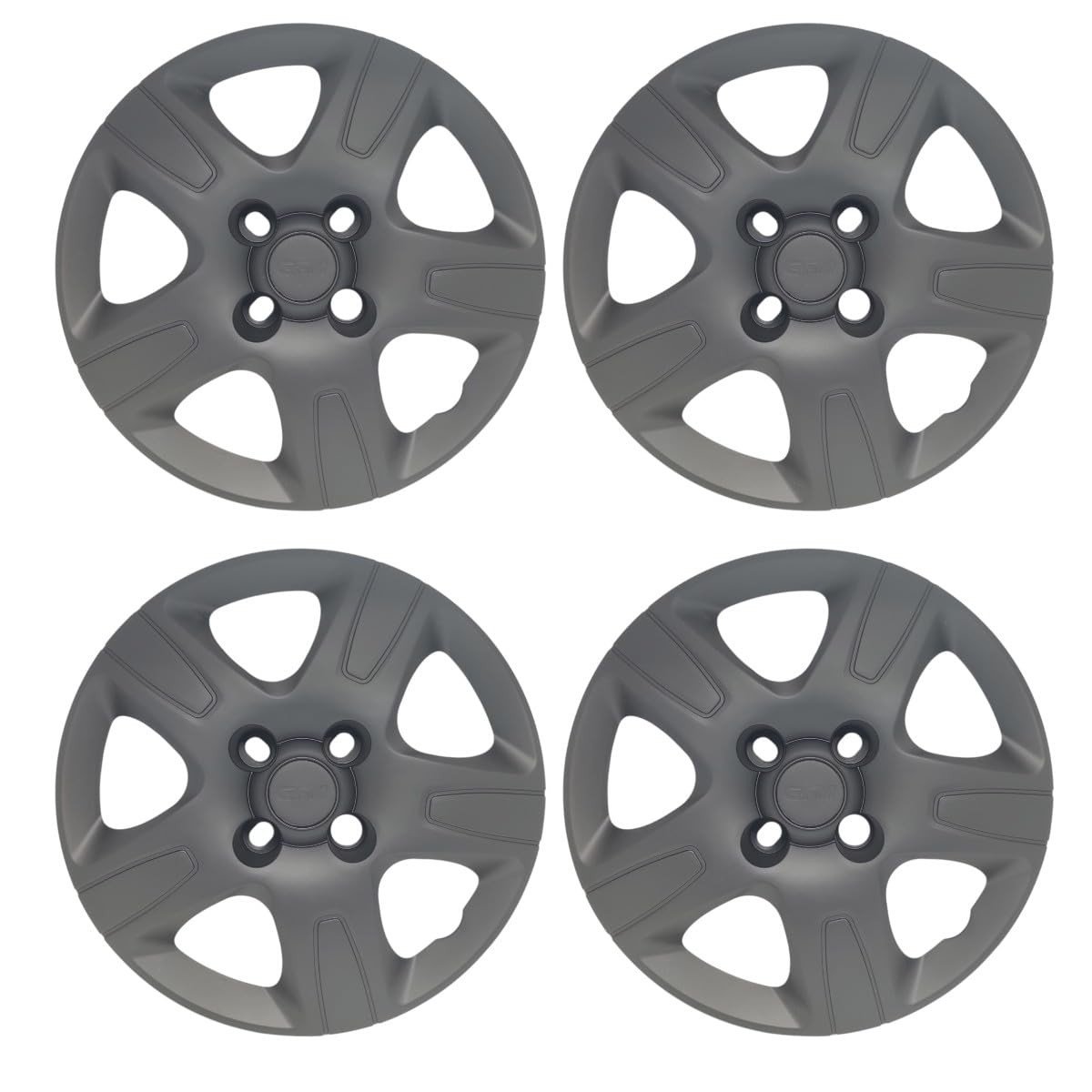 Kit 4 Calotas Aro 14 Preto Fosco - Design Esportivo para Fiat Strada 2013-2020