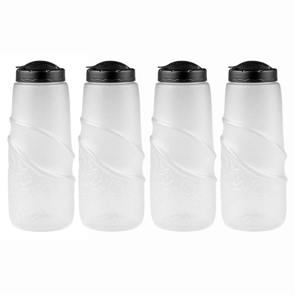 4 Garrafas de Água para Geladeira com Tampa Higiênica – 1 Litro