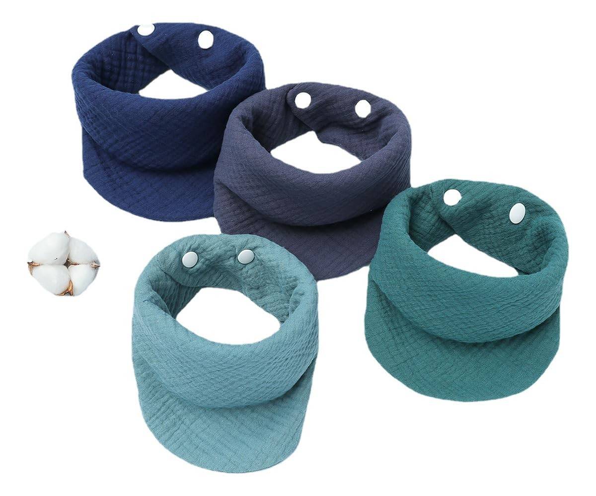 Kit 4 Peças Babador Bandana Quatro Camadas Menino Menina(Cor4)