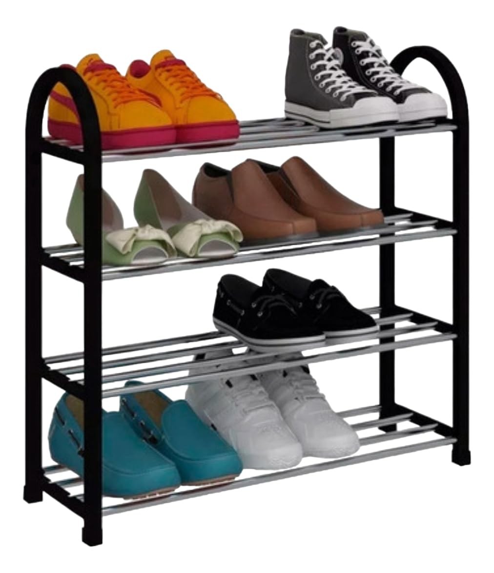 Sapateira Vertical com 4 Prateleiras - Organize Até 8 Pares de Sapatos com Estilo