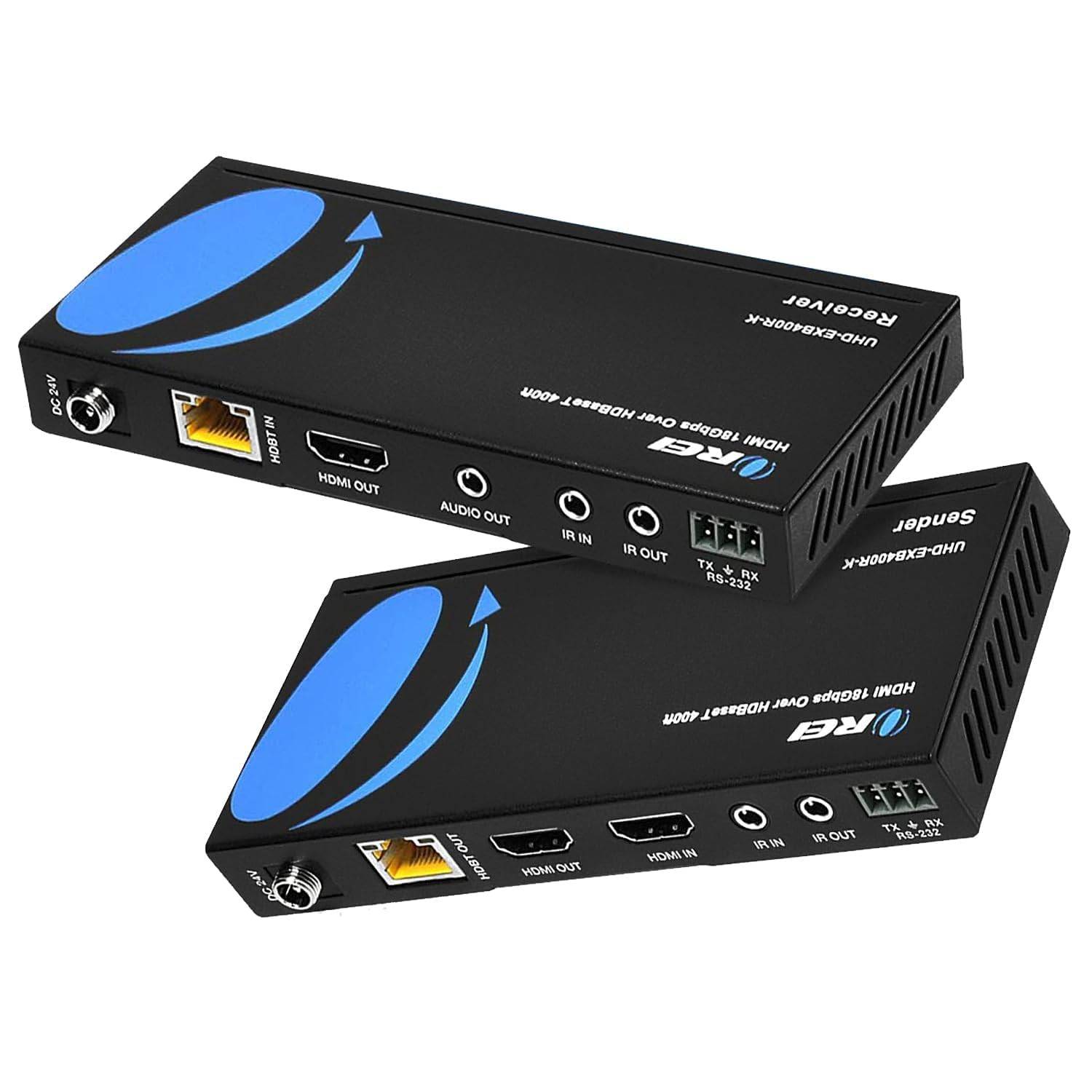 OREI Extensor Balun HDMI 4K@60Hz HDBaseT 400ft - Transmissão UltraHD sem Perdas com HDR, CEC, IR e PoC