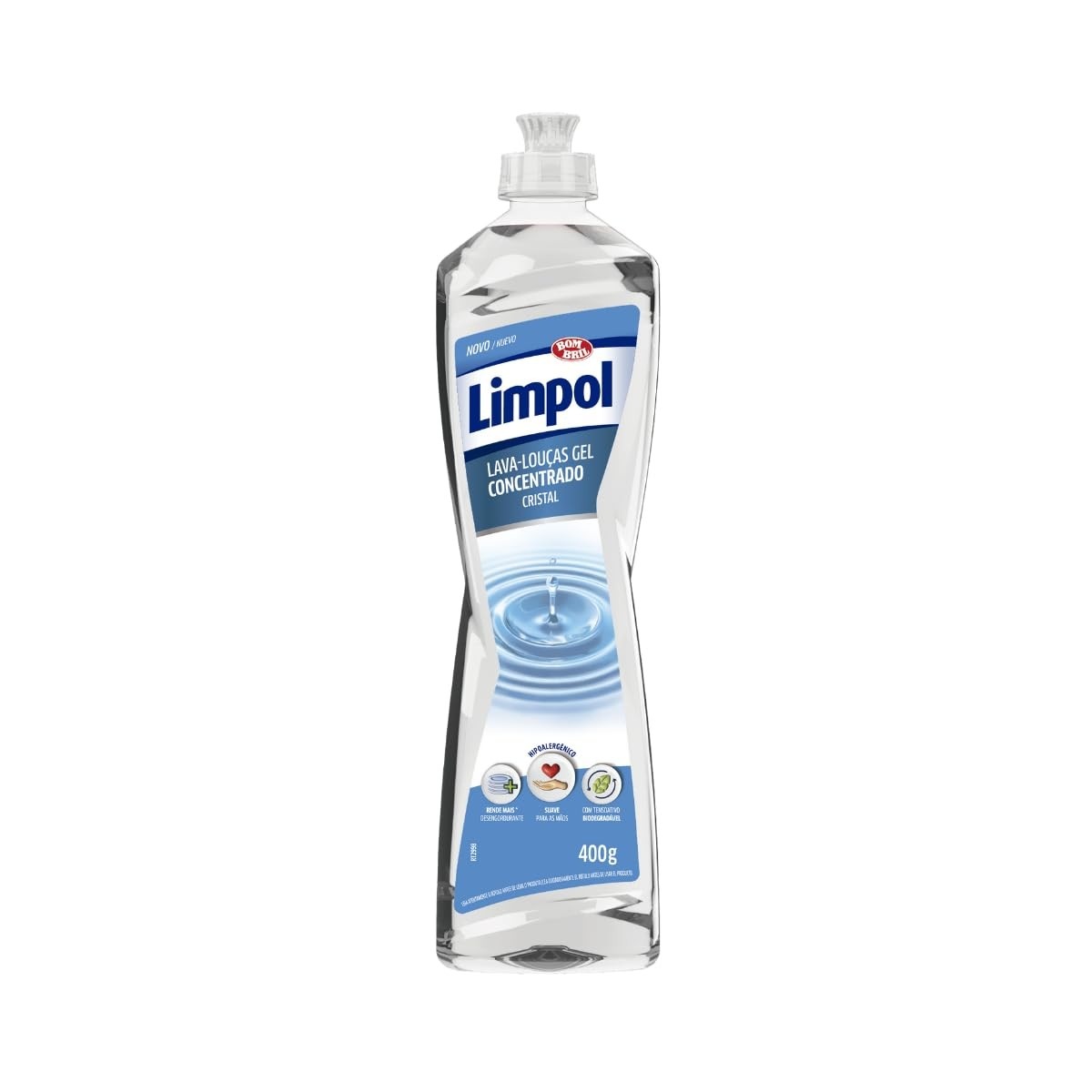 Detergente Concentrado Gel Cristal Limpol Bombril 400G - Limpeza Eficiente e Rendimento Total