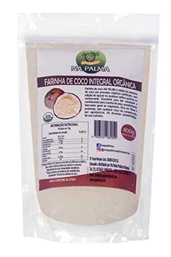 Na Palma Farinha De Coco Orgânica 400grs Integral