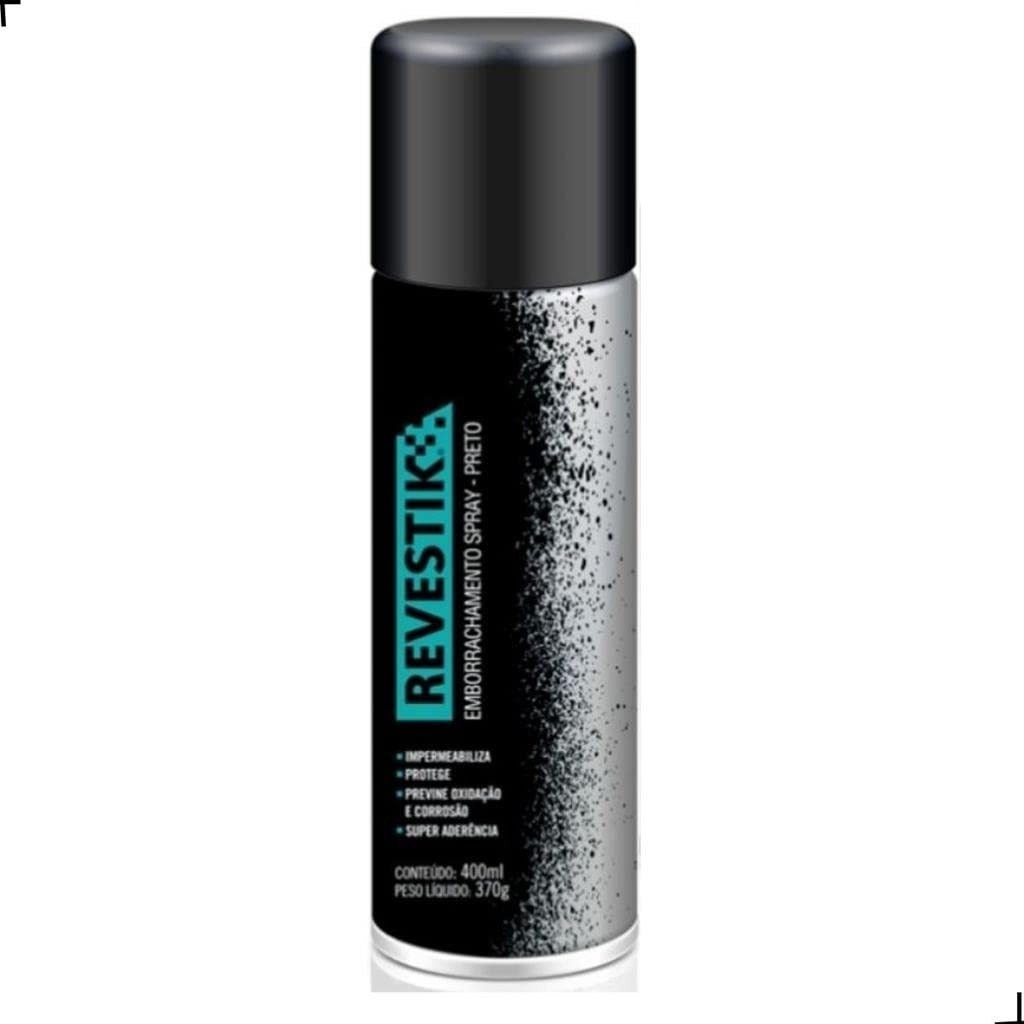 Borracha Líquida Preta em Spray 400Ml Revestik