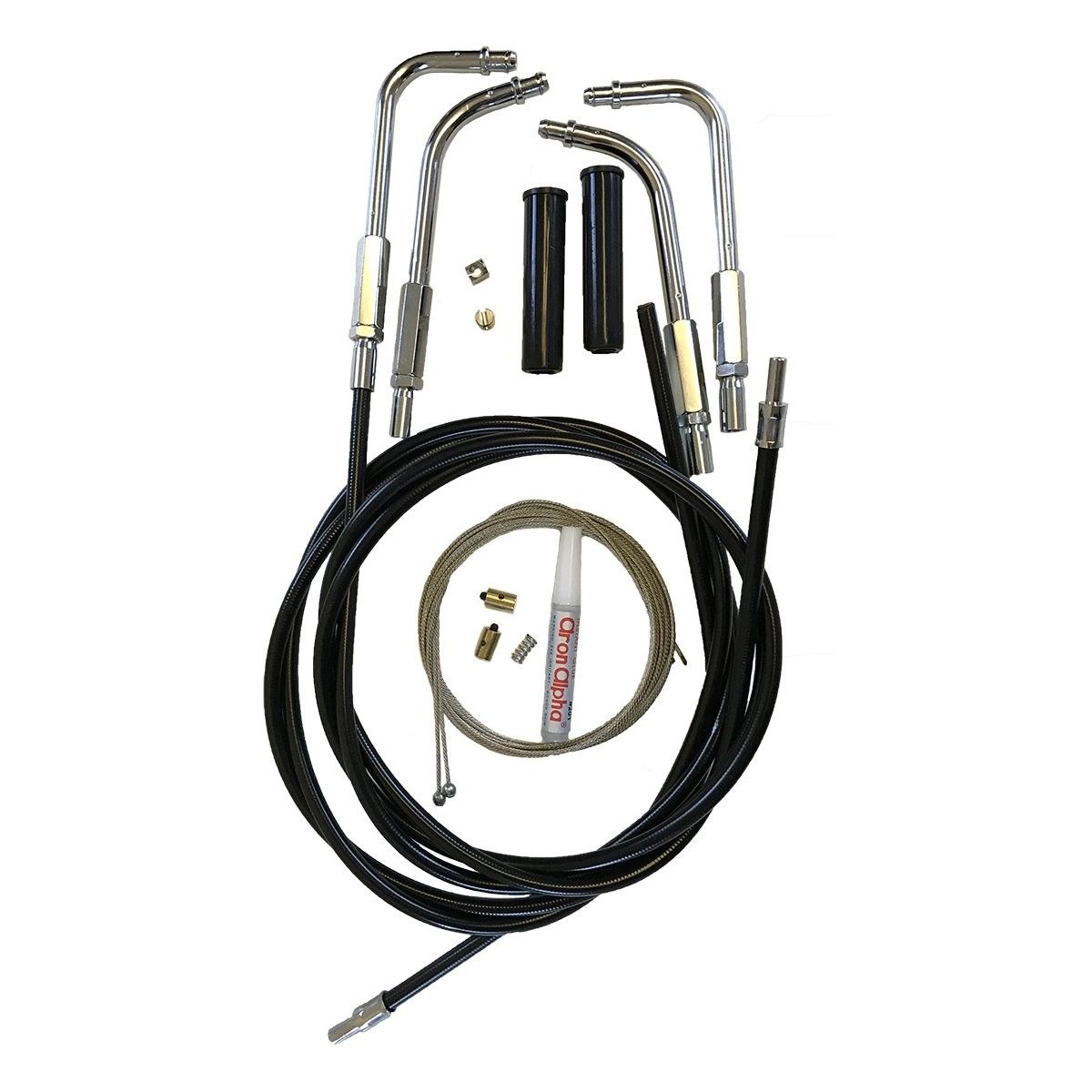 Kit Acelerador e Cabo de Marcha Lenta Venhill U01-4-402-BK para Harley-Davidson Twin Cam