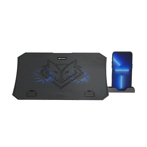 Base para Notebook C3Tech NBC-40BK 15,6" Preto Refrigerada com 2 Cooler Fans com Led Azul, 5 niveis de ajuste de altura, USB Adicional, compativel com notebooks até 15,6", suporte para celular
