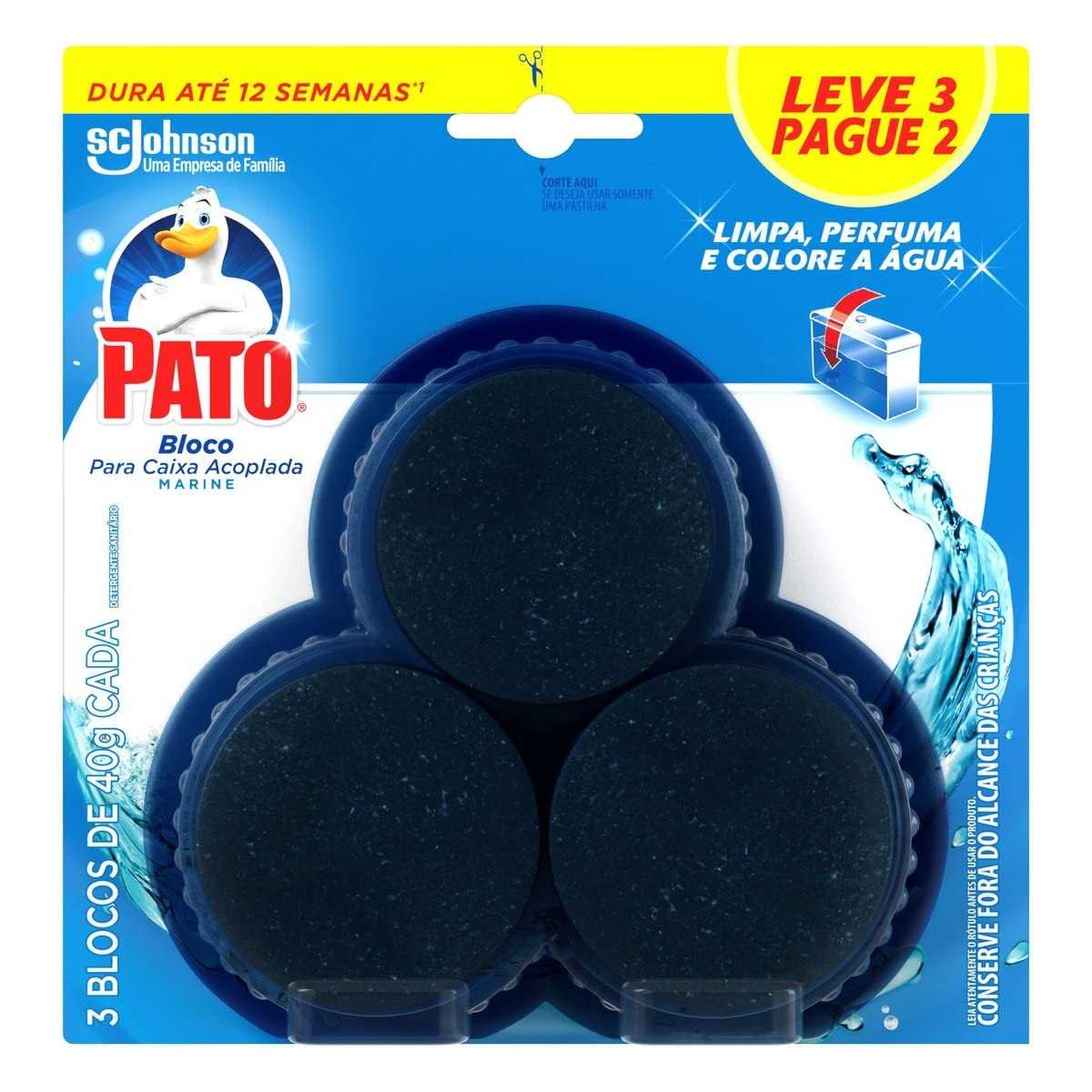Pato Desodorizador Sanitário Marine - Caixa Acoplada 40g | Limpeza Profunda com Fragrância Refrescante