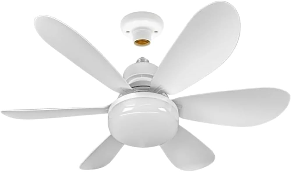 Ventilador de Teto com Lâmpada LED 40W E27 - Silencioso, Moderno e com Controle Remoto 52cm