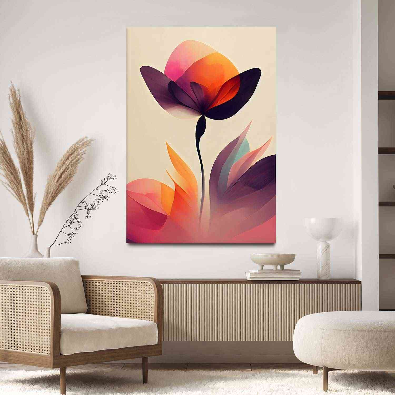 Quadro Decorativo Abstrato 40x60cm - Impressão em Tecido com Design Moderno para Sala, Quarto ou Hall