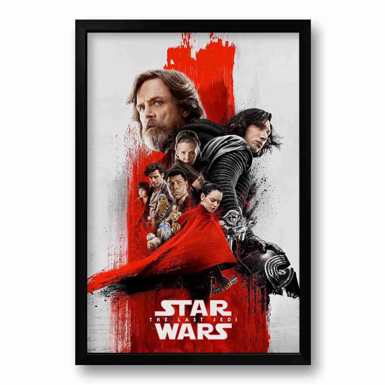 Quadro Star Wars: The Last Jedi - Episódio VIII - 40x60cm com Moldura Premium