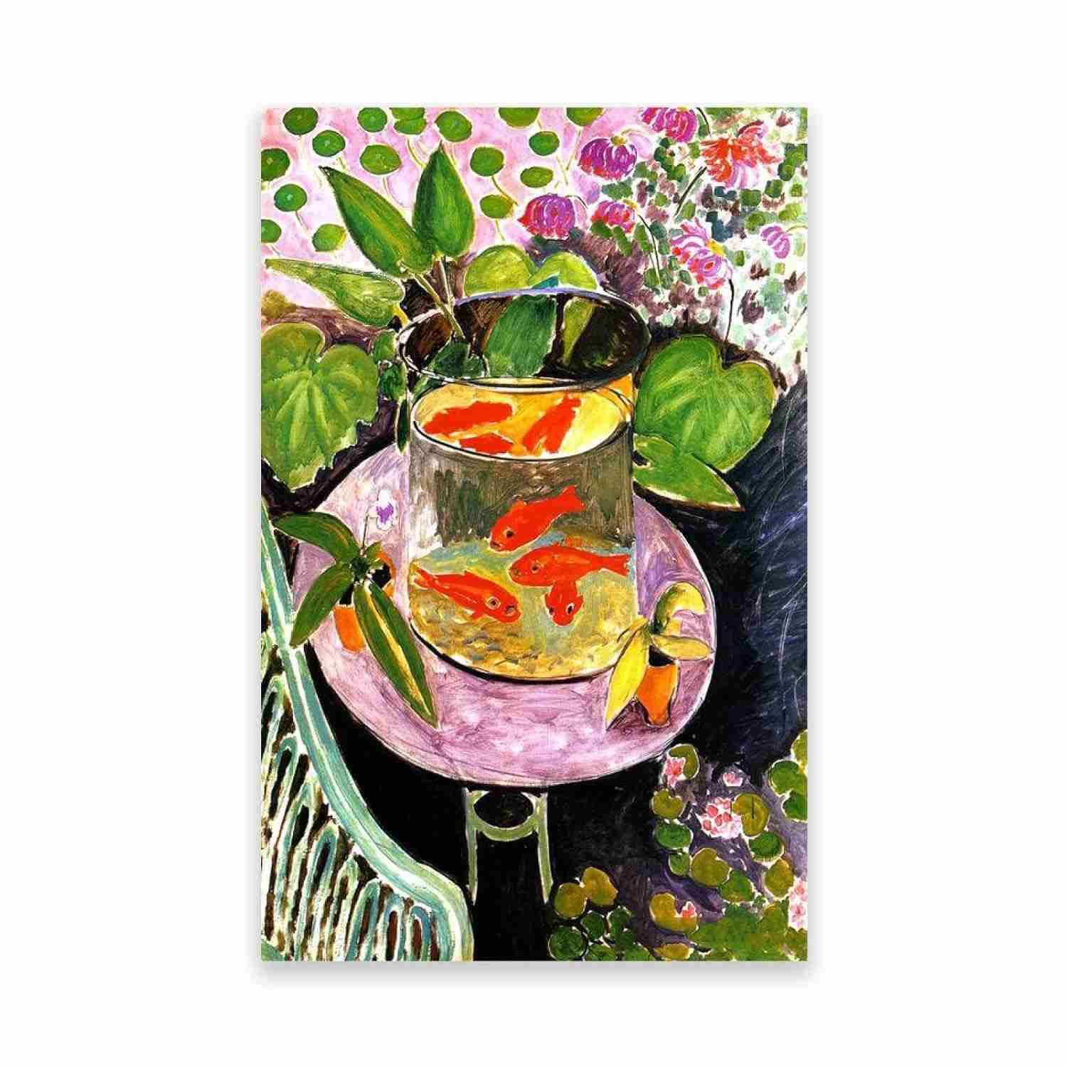 Quadro Matisse Peixe Dourado - Arte Abstrata em Tela 40x75cm