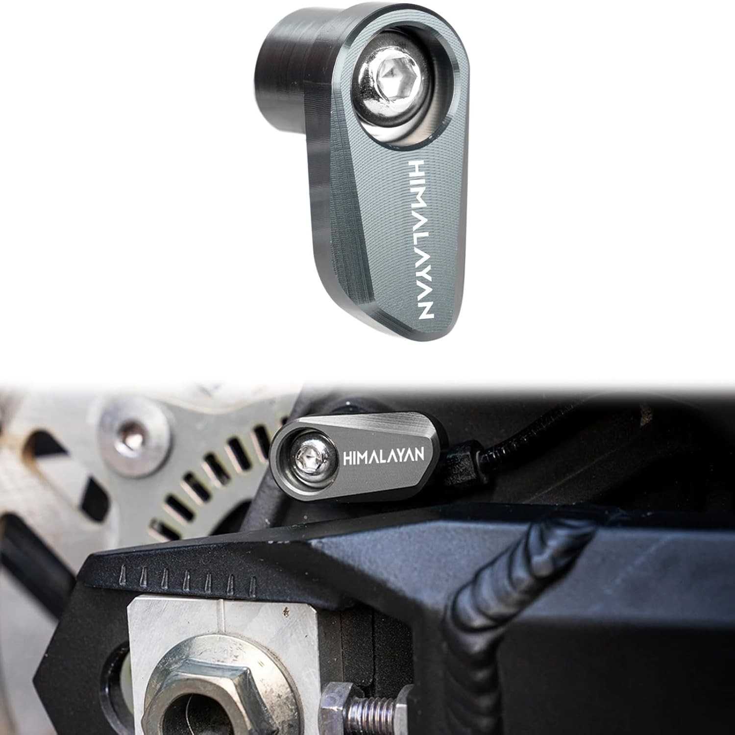 Protetor de Sensor ABS Roda Traseira Alumínio Cinza para Royal Enfield Himalayan 411 e 450 (2016-2025)