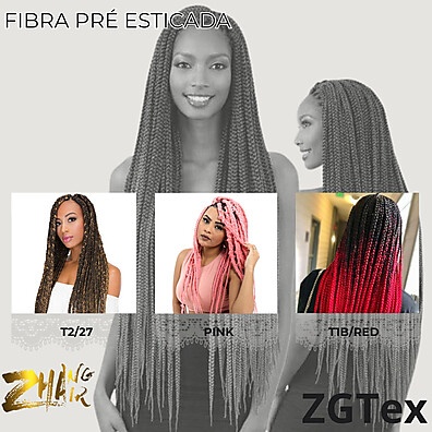 Cabelo Jumbo ZGTex Yaki: Tranças Leves e Sem Coceira 450g