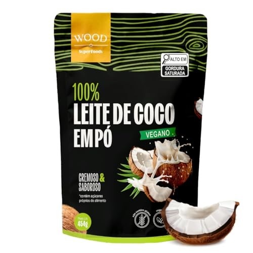 Leite de Coco em Pó 100% Puro Vegano Sem Lactose 454g