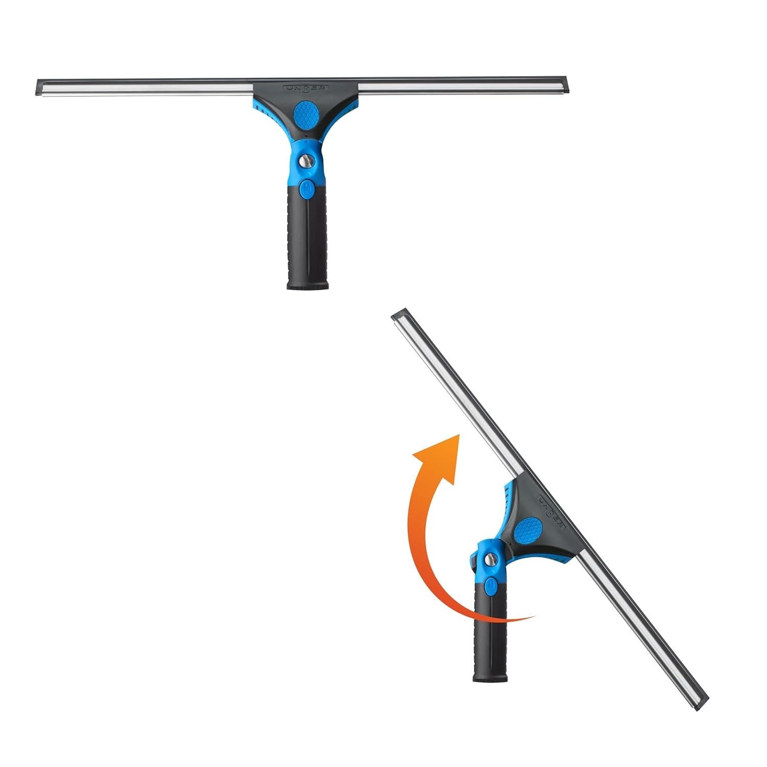 Unger Janela Giratória Profissional com Rodo de Vidro 45,7 cm - Controle Total e Limpeza Impecável