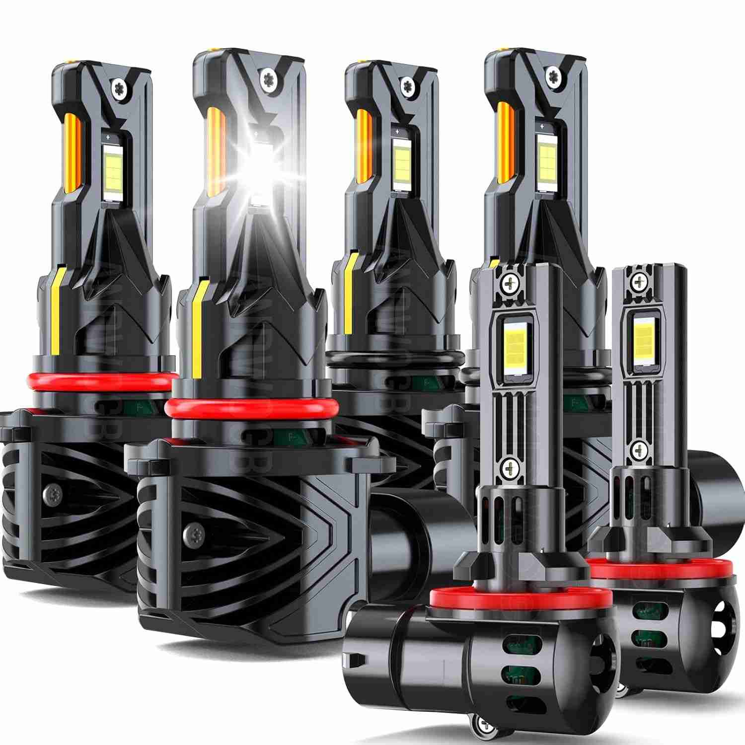 Kit 6 Lâmpadas LED Farol Alto/Baixo/Neblina Chevy Camaro 98-02 48000 Lúmens 800% Mais Brilho