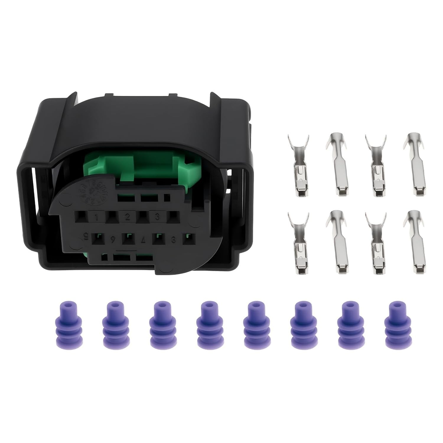 Conector Sensor Radar 8 Pinos eMagTech 4F0972708 para VW - Plugue Borracha