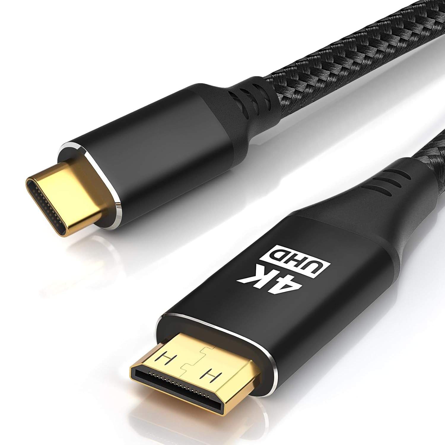 Cabo USB-C para Mini HDMI 4K 1.2m: Conecte seu Laptop, Steam Deck e iPad Pro a Monitores Portáteis com Alta Velocidade