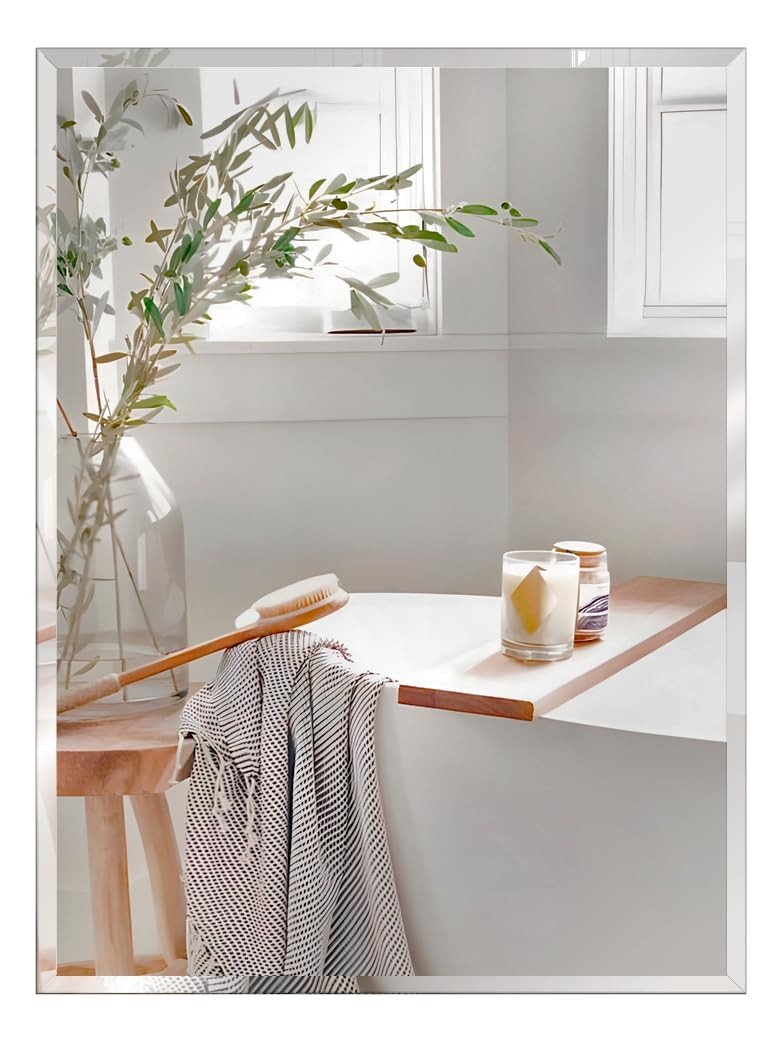 Espelho Decorativo Retangular 60x40cm com Bisotê | Vidro 4mm | Ideal para Sala, Quarto, Banheiro ou Cozinha
