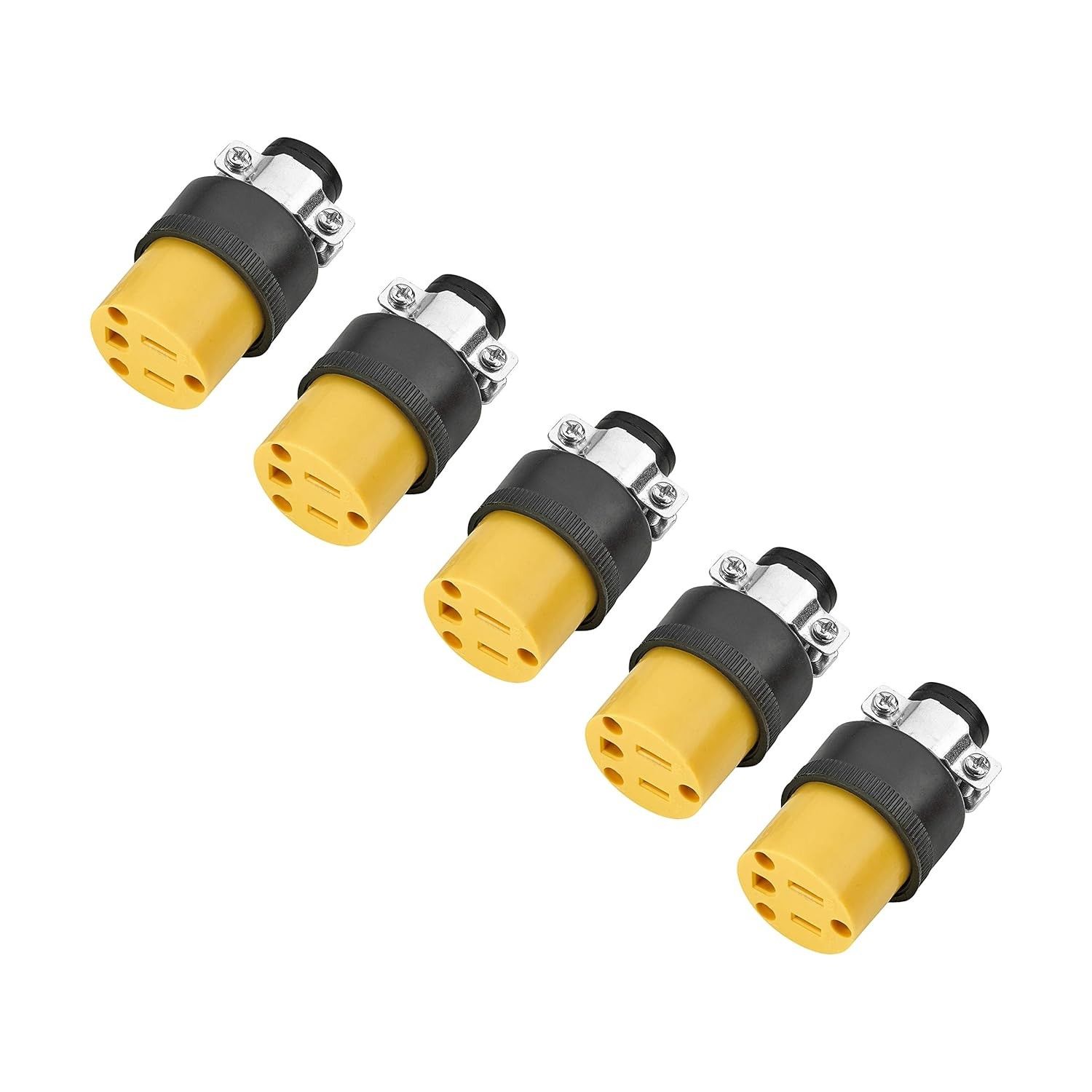 Kit 5 Conectores Reparo Tomada 3 Pinos Aterrado 15A 125V - Segurança e Facilidade