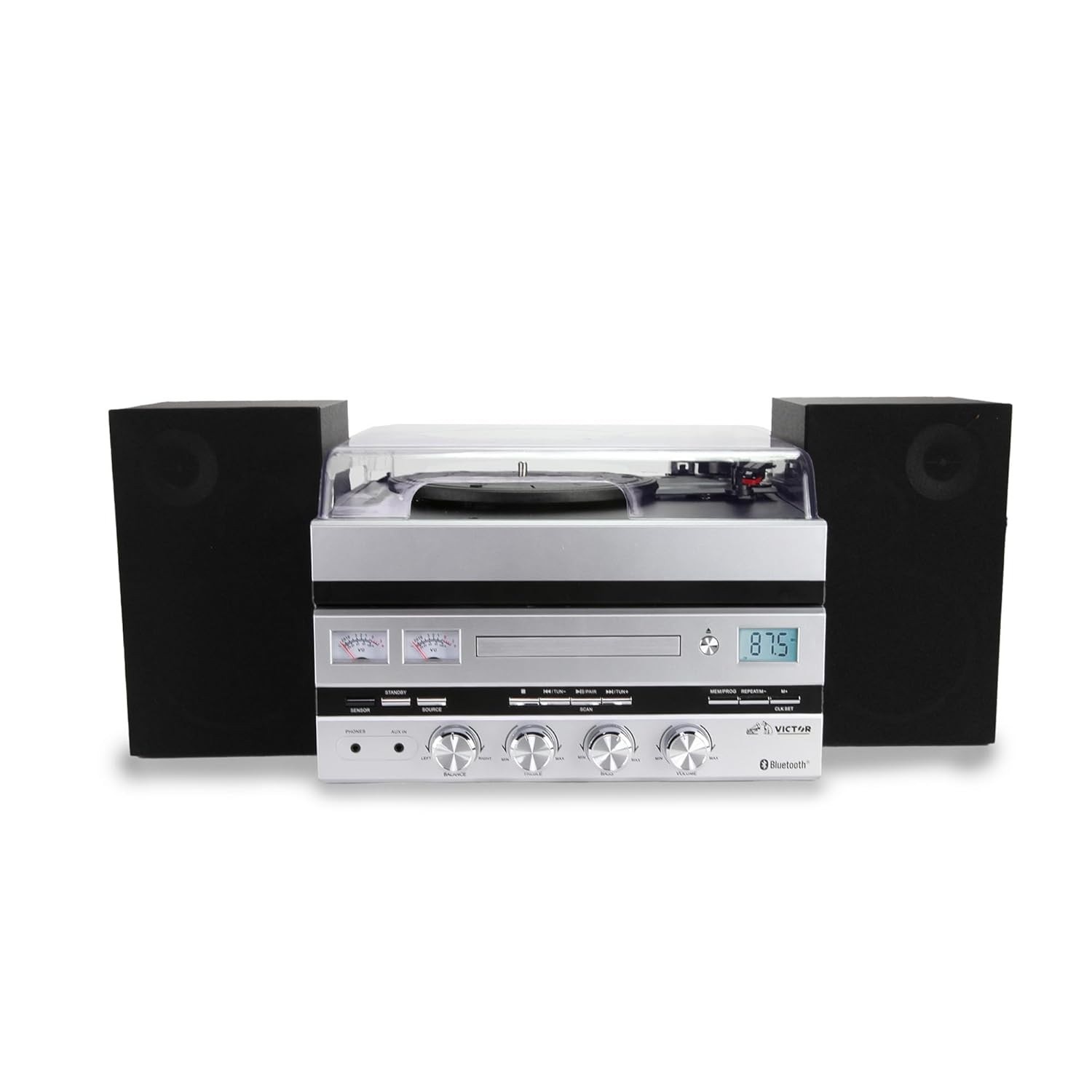 Victor Centro de Música Genebra VDTS-5400 5 em 1: Bluetooth, CD, Rádio FM, USB e Mais!